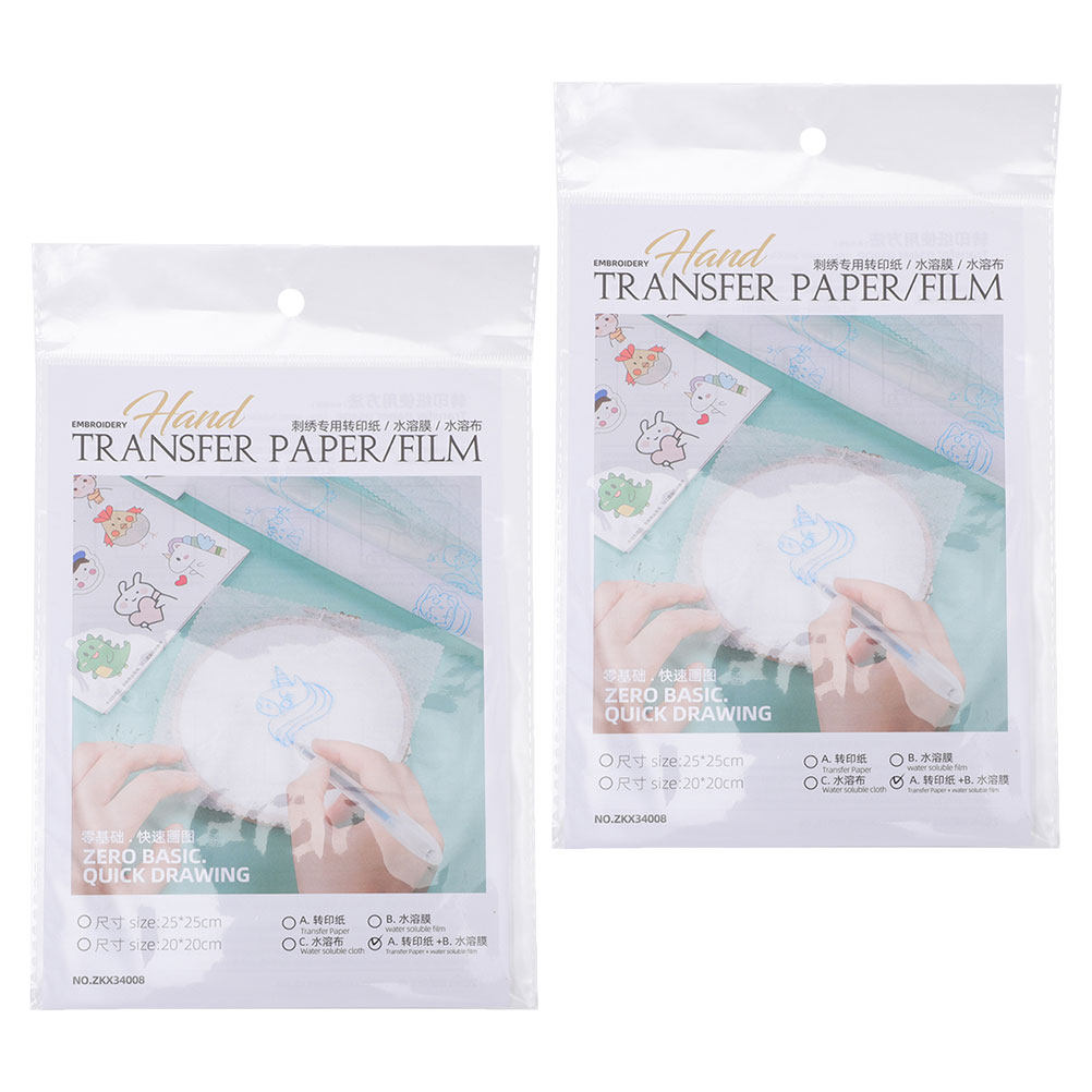 Embroidery Diy - 8Pcs Wash Away Embroidery Transfer Paper