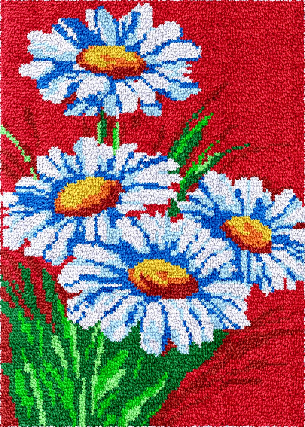 Embroidery Daisy - Flowers Daisy carpet embroidery set latch