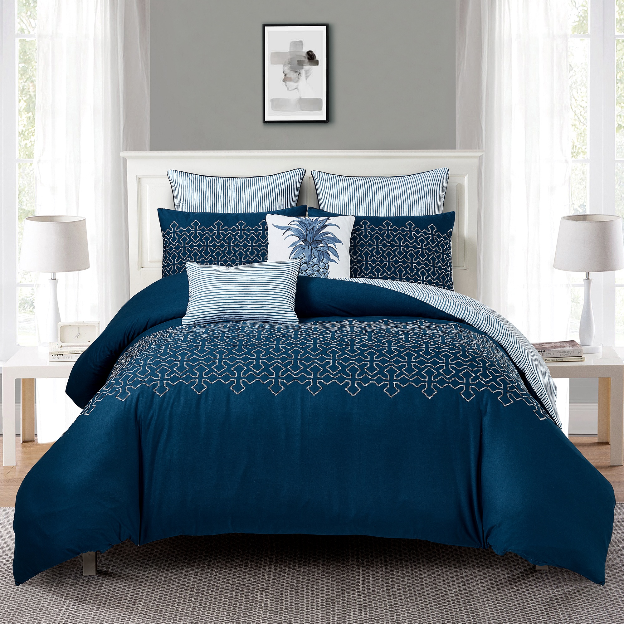 Embroidery Alpha - ALPHA TEXTILE Hot Sell Cotton Bedding