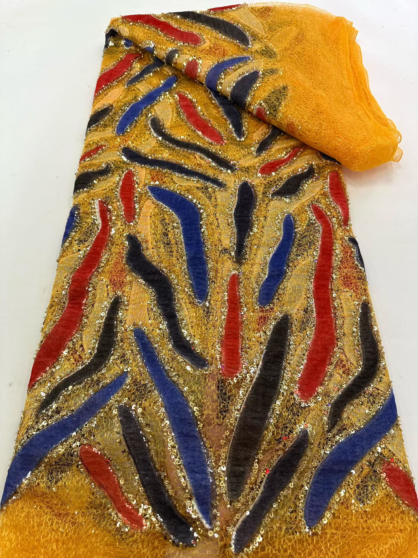 Embroidery Net Fabric - Latest African Sequins Lace Fabric 2026