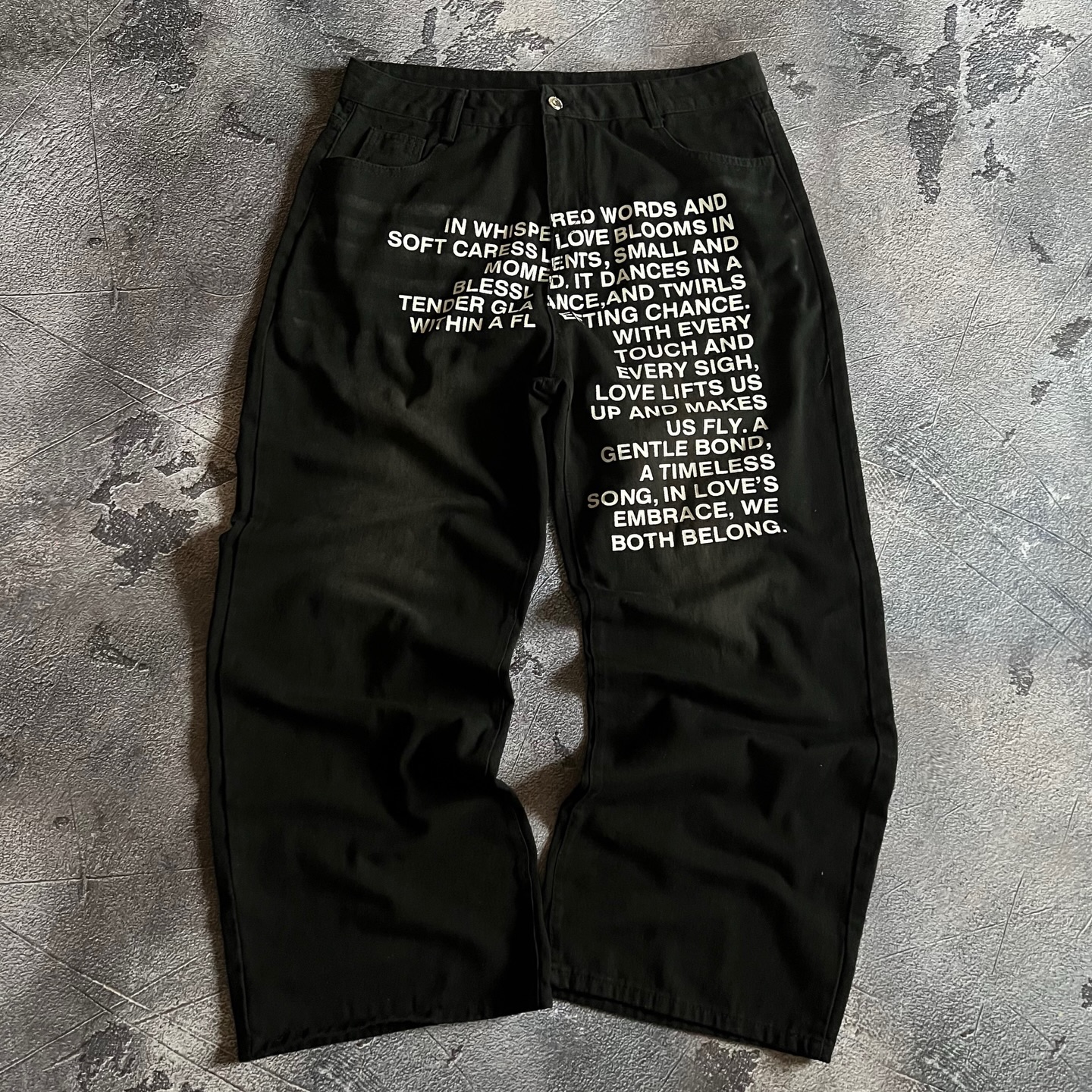 American Pattern Letter Jeans  - Embroidery Pattern のレビューと価格