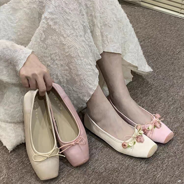 Women Flats Bow Marie Janes Sh - Embroidery Design のレビューと価格