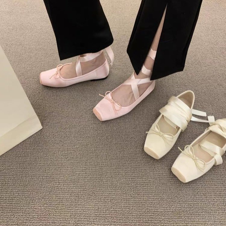 Women Flats Bow Marie Janes Sh - Embroidery Design のレビューと価格