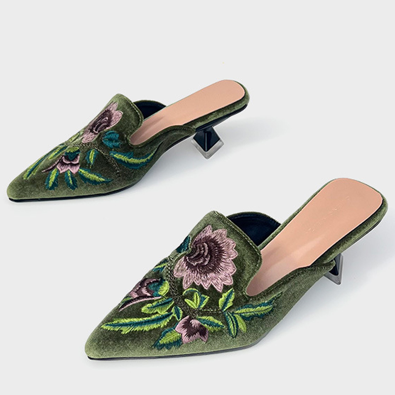 Embroidery Velour Women Shoes  - Embroidery Design のレビューと価格