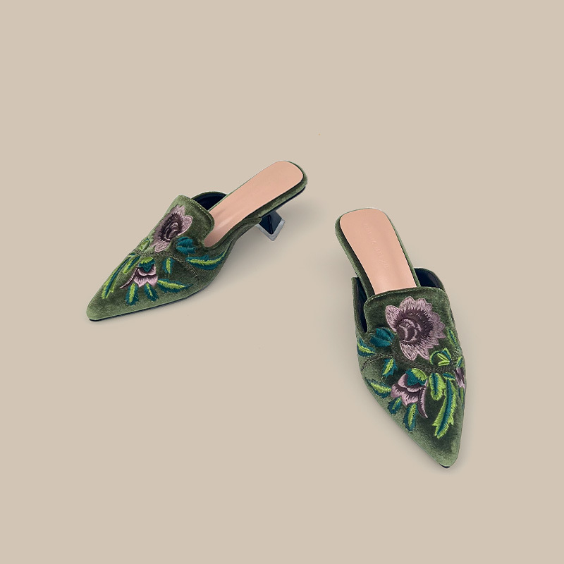 Embroidery Velour Women Shoes  - Embroidery Design のレビューと価格