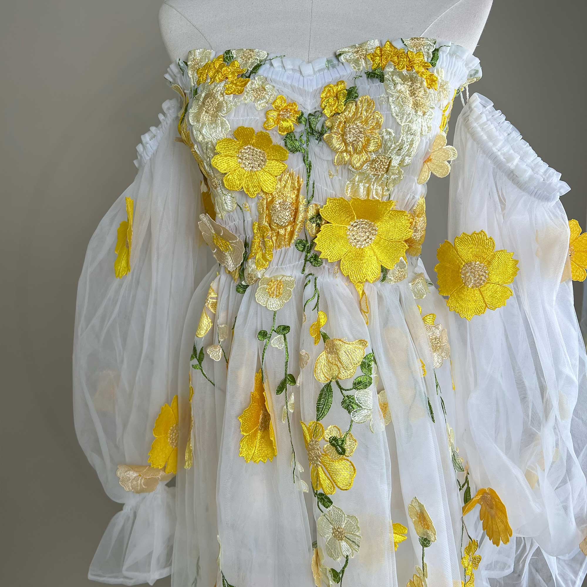 Don&Judy Colorful Organza Off- - Embroidery Daisy のレビューと価格