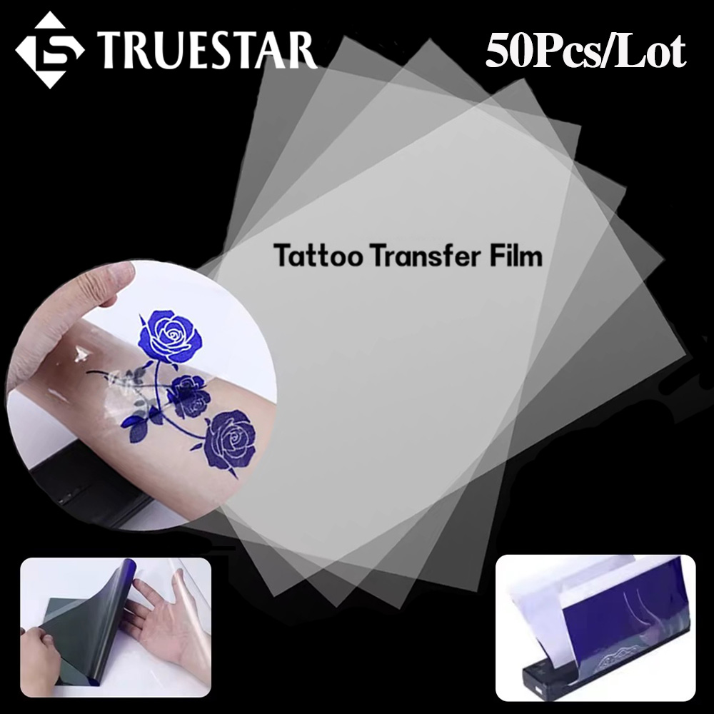 50PCS Transparent Tattoo Trans - Transfer Paper Carbon のレビューと価格