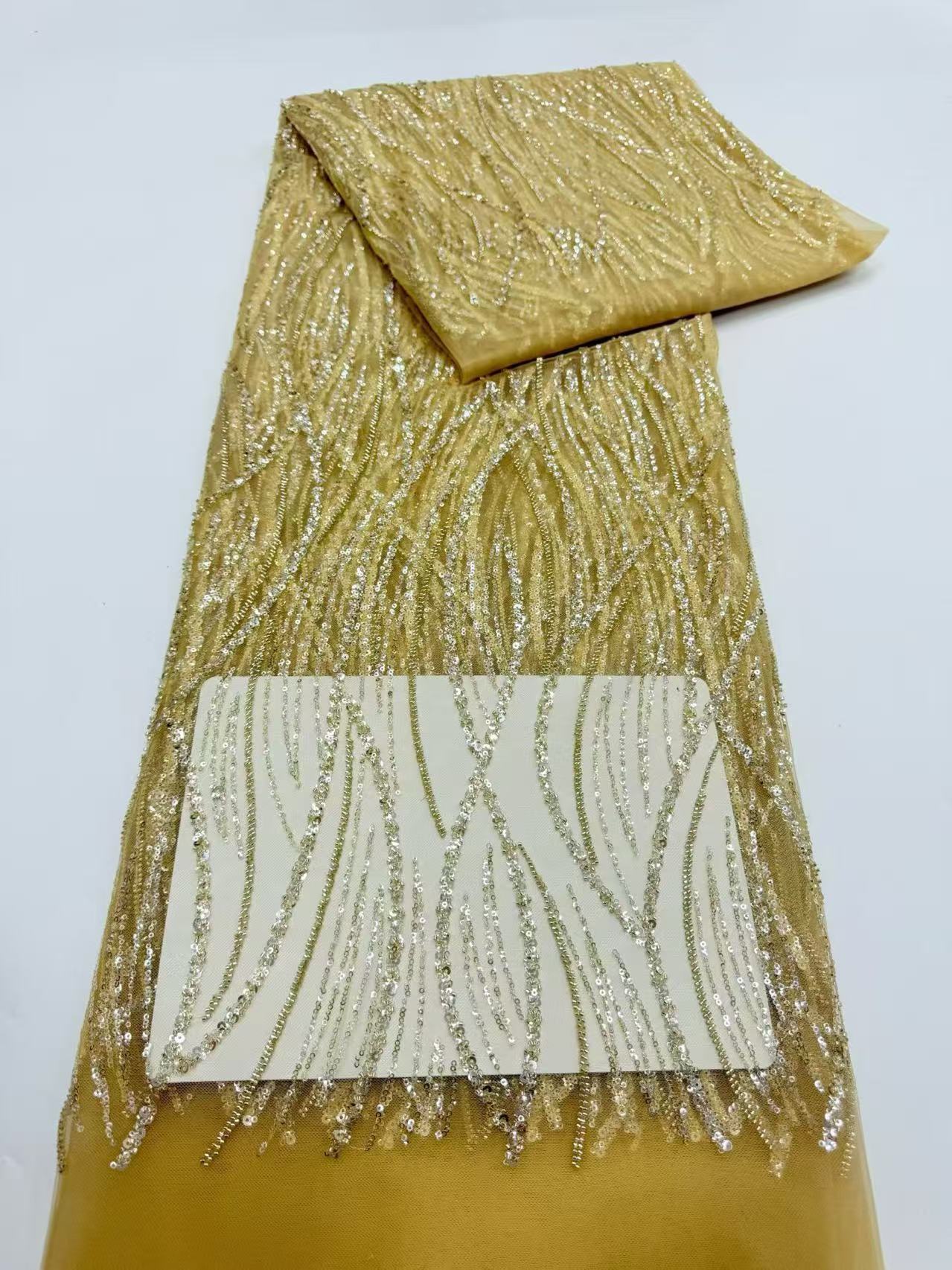 Luxurious African Beaded Net M - Embroidery Net Fabric のレビューと価格