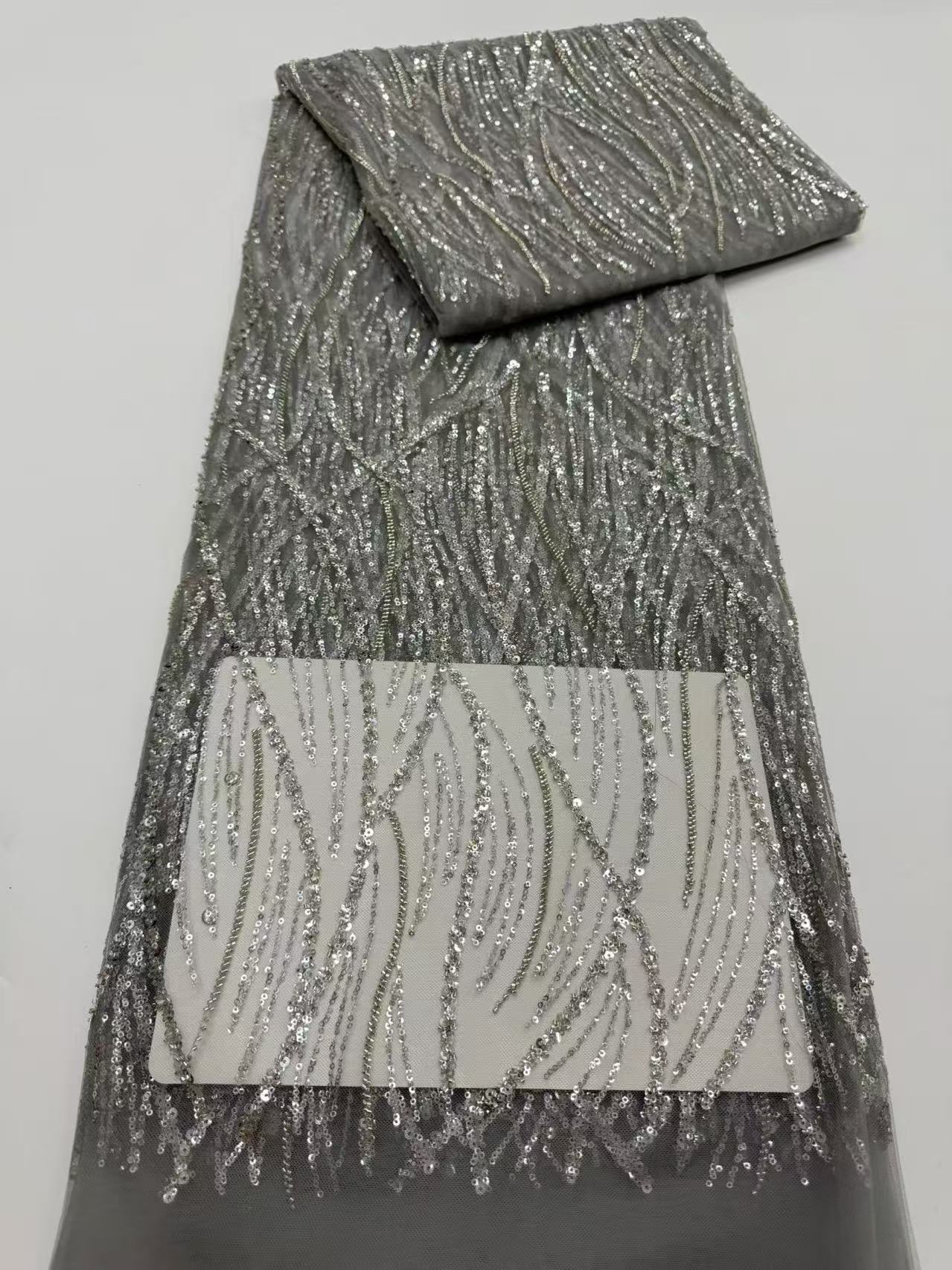 Luxurious African Beaded Net M - Embroidery Net Fabric のレビューと価格