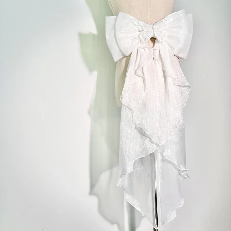 Trailing Bow Shiny Silk Double - Embroidery Kaftan のレビューと価格