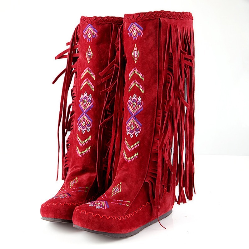 Tassel Boots Handmade Embroide - Embroidery Design のレビューと価格