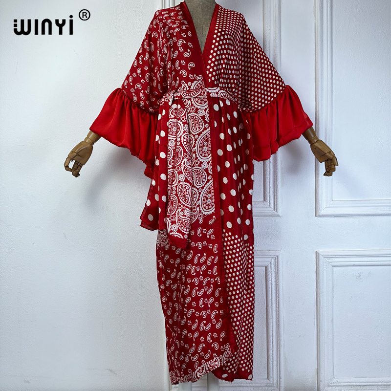 WINYI Summer Kimono party dres - Embroidery Kaftan のレビューと価格