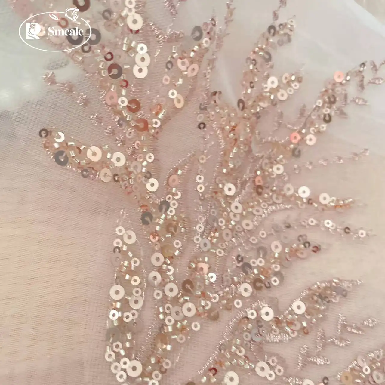 5Pair-2Pair.Rose Gold Sequin T - Embroidery Roses のレビューと価格