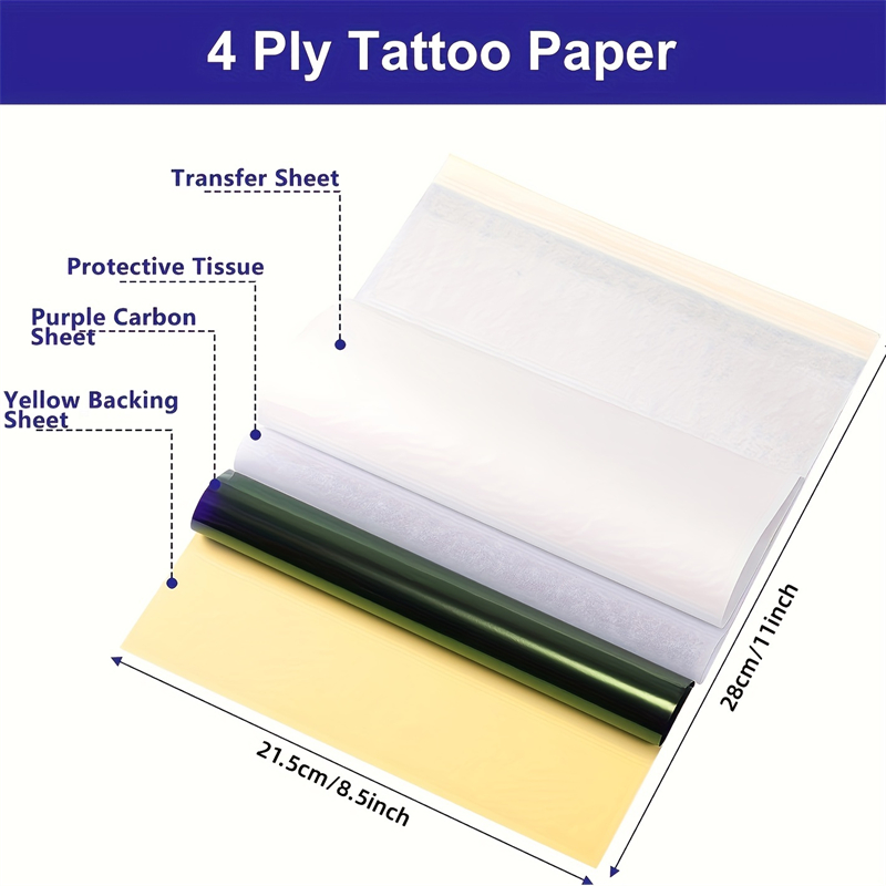 100/50/40/30/20/10/5pcs Tattoo - Transfer Paper Carbon のレビューと価格