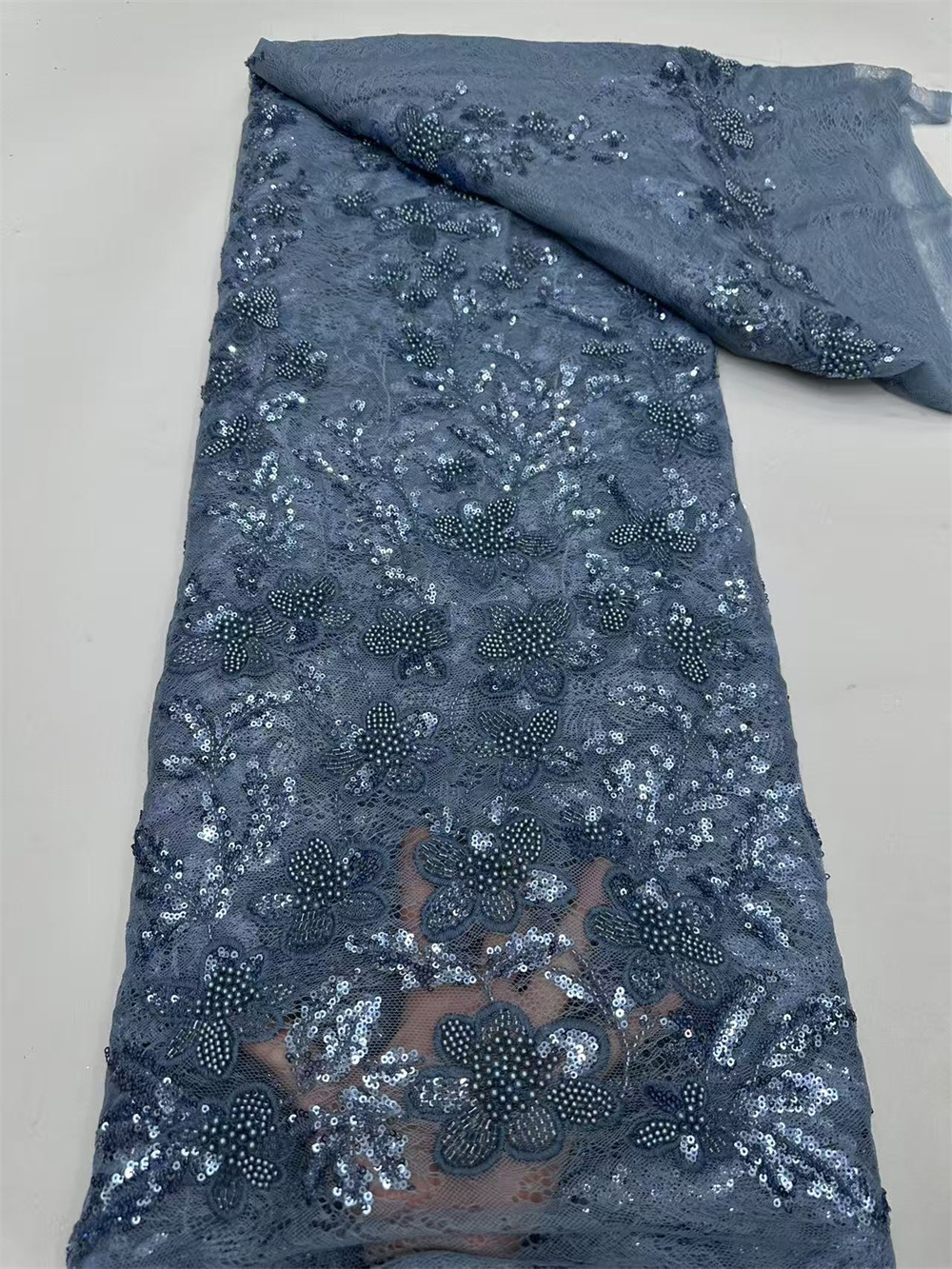 Luxury African Sequence Lace F - Embroidery Net Fabric のレビューと価格