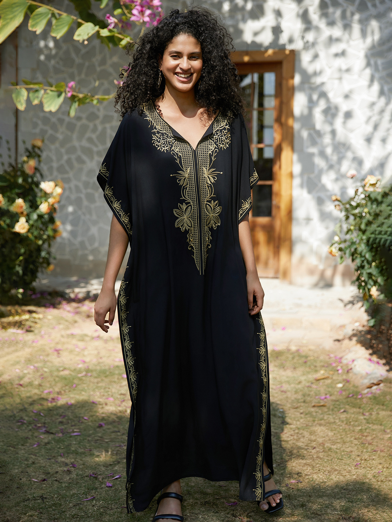 Swimsuit Cover Ups Embroidery  - Embroidery Kaftan のレビューと価格