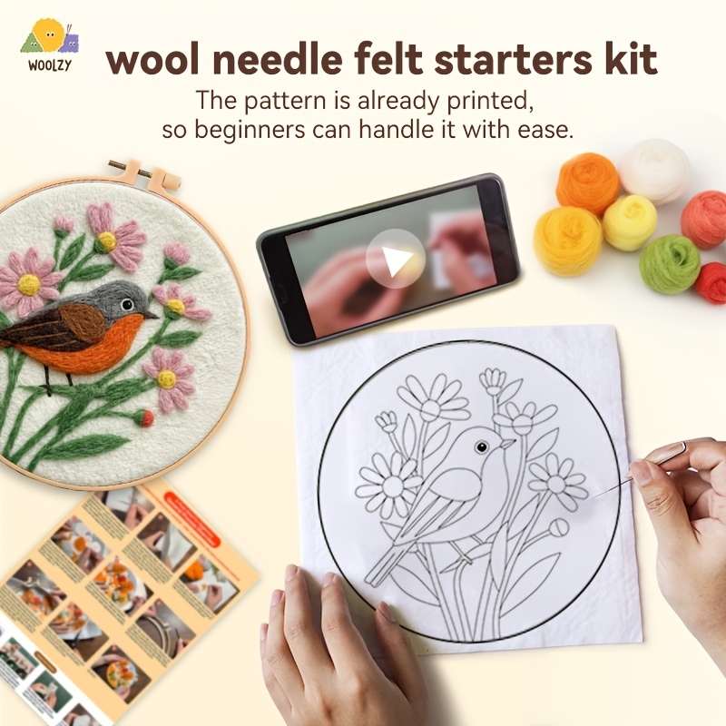 Robin & Daisy Felt Embroidery  - Embroidery Daisy のレビューと価格
