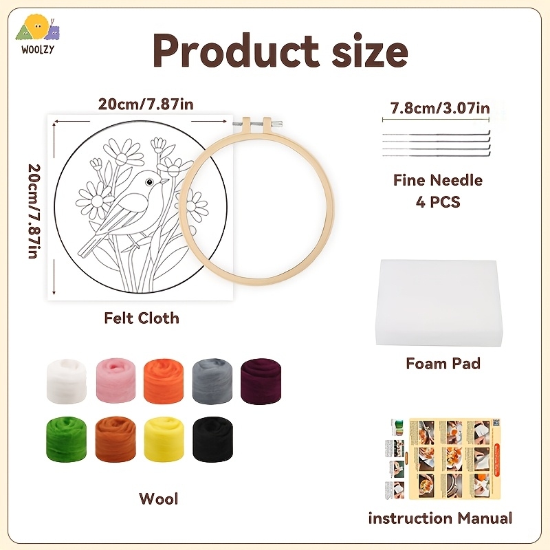 Robin & Daisy Felt Embroidery  - Embroidery Daisy のレビューと価格