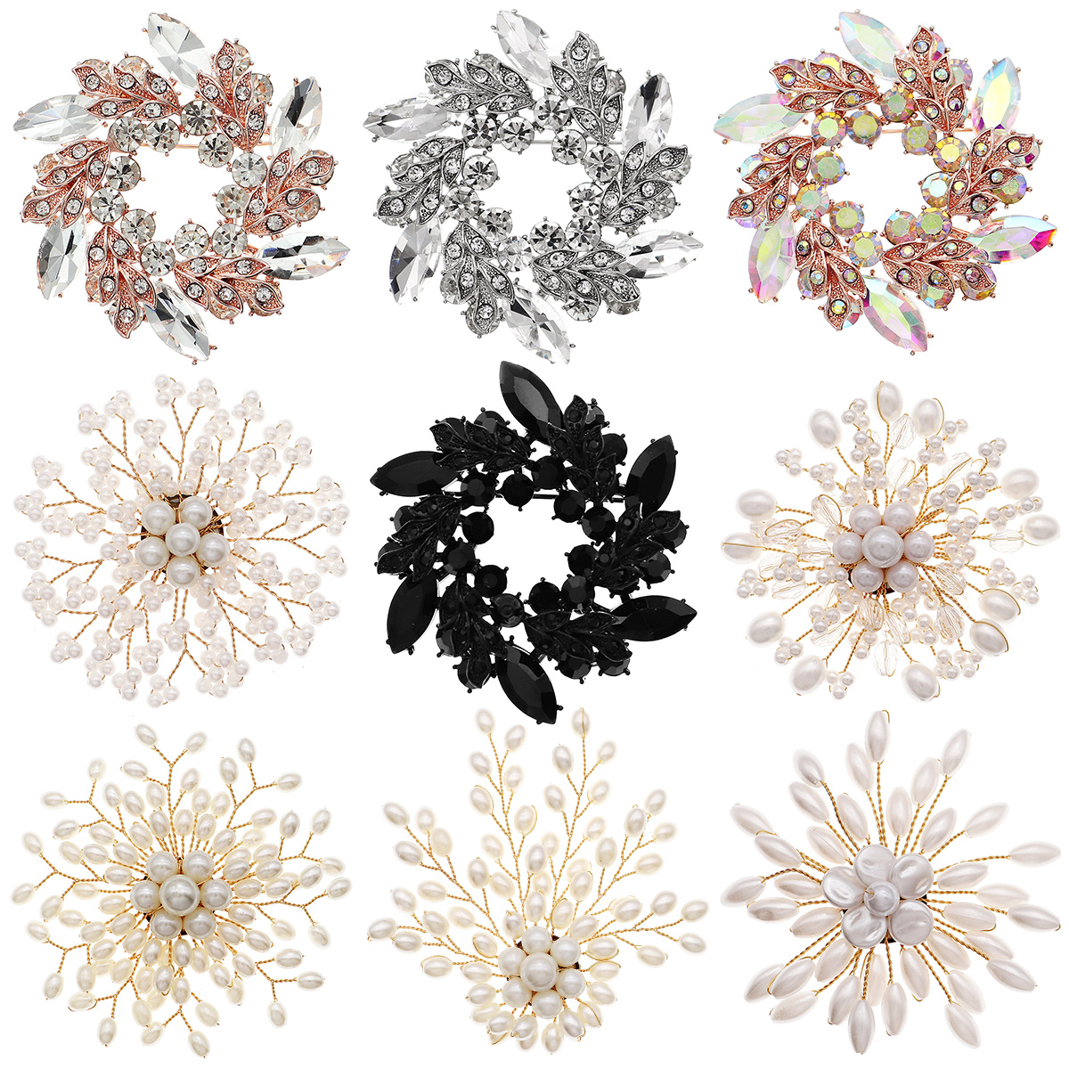 Pearl Brooch Pin Snowflake Hig - Embroidery Kaftan のレビューと価格