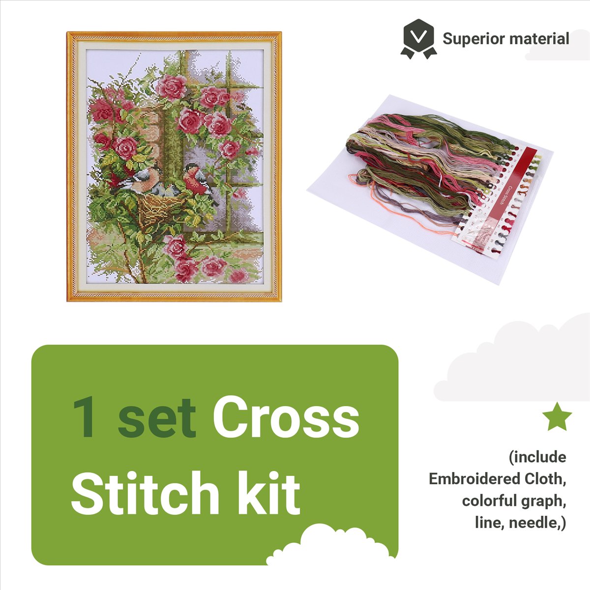 DIY Handmade Needlework Set Em - Embroidery Diy のレビューと価格