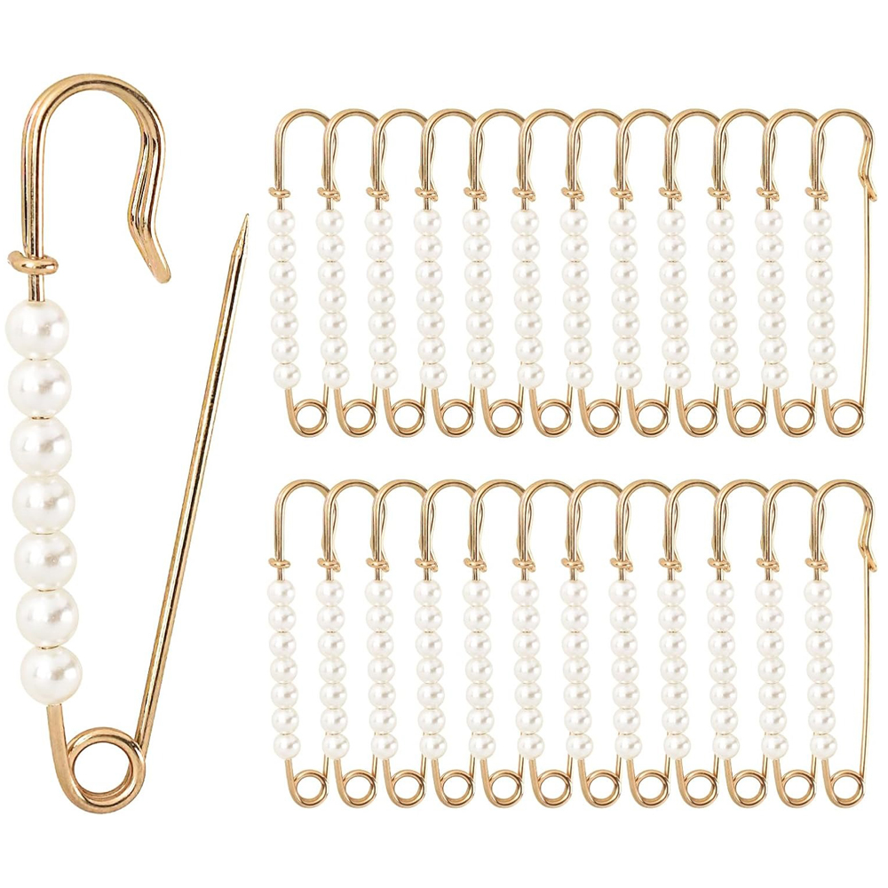 5PCS Faux Pearl Brooch Pins 2. - Embroidery Kaftan のレビューと価格