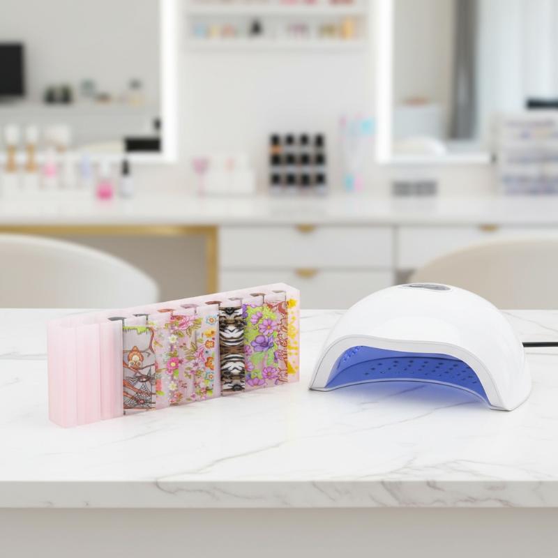 10-Grid Macaron Nail Foil Stor - Transfer Paper Carbon のレビューと価格