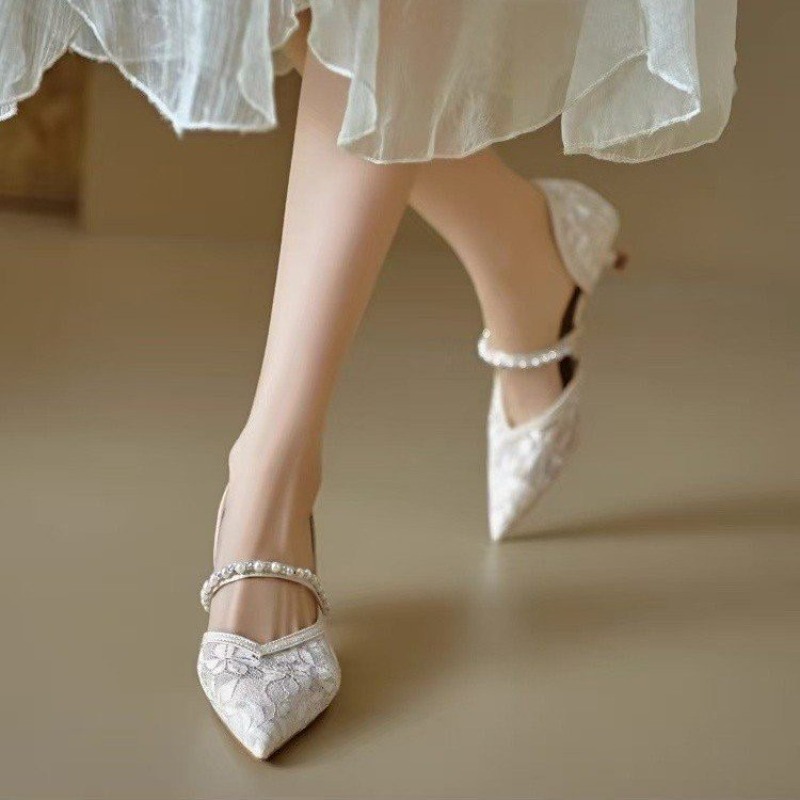 Sexy Lace Embroidery High Heel - Embroidery Dress のレビューと価格