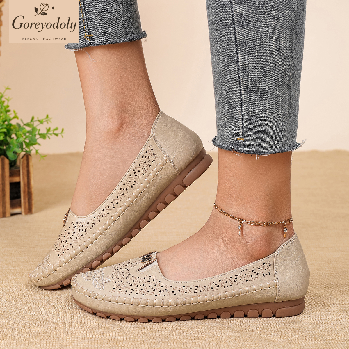 Goreyodoly women loafers flora - Embroidery Design のレビューと価格
