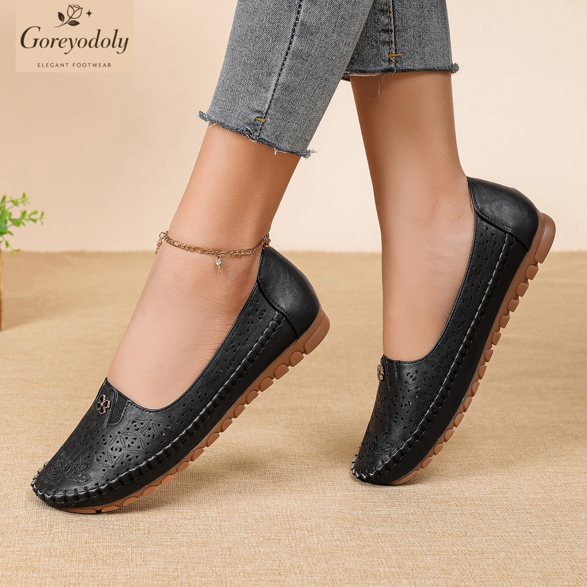Goreyodoly women loafers flora - Embroidery Design のレビューと価格