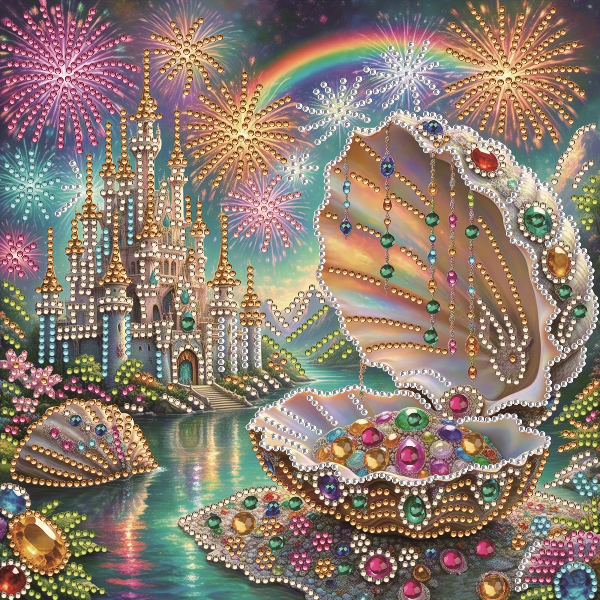 1pc - Shell Pattern Diamond Pa - Embroidery Pattern のレビューと価格