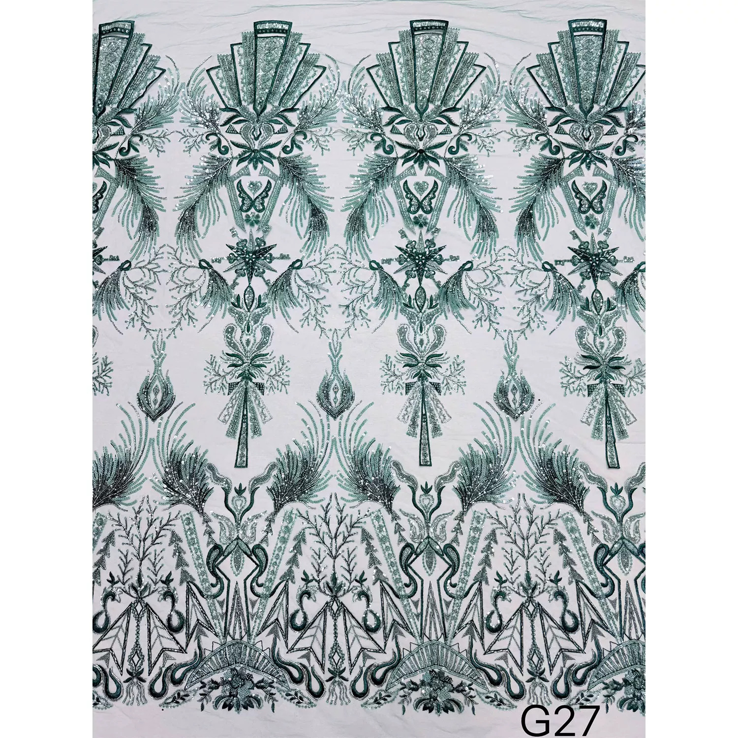 1yard soft Lace fabric Geometr - Embroidery Pattern のレビューと価格