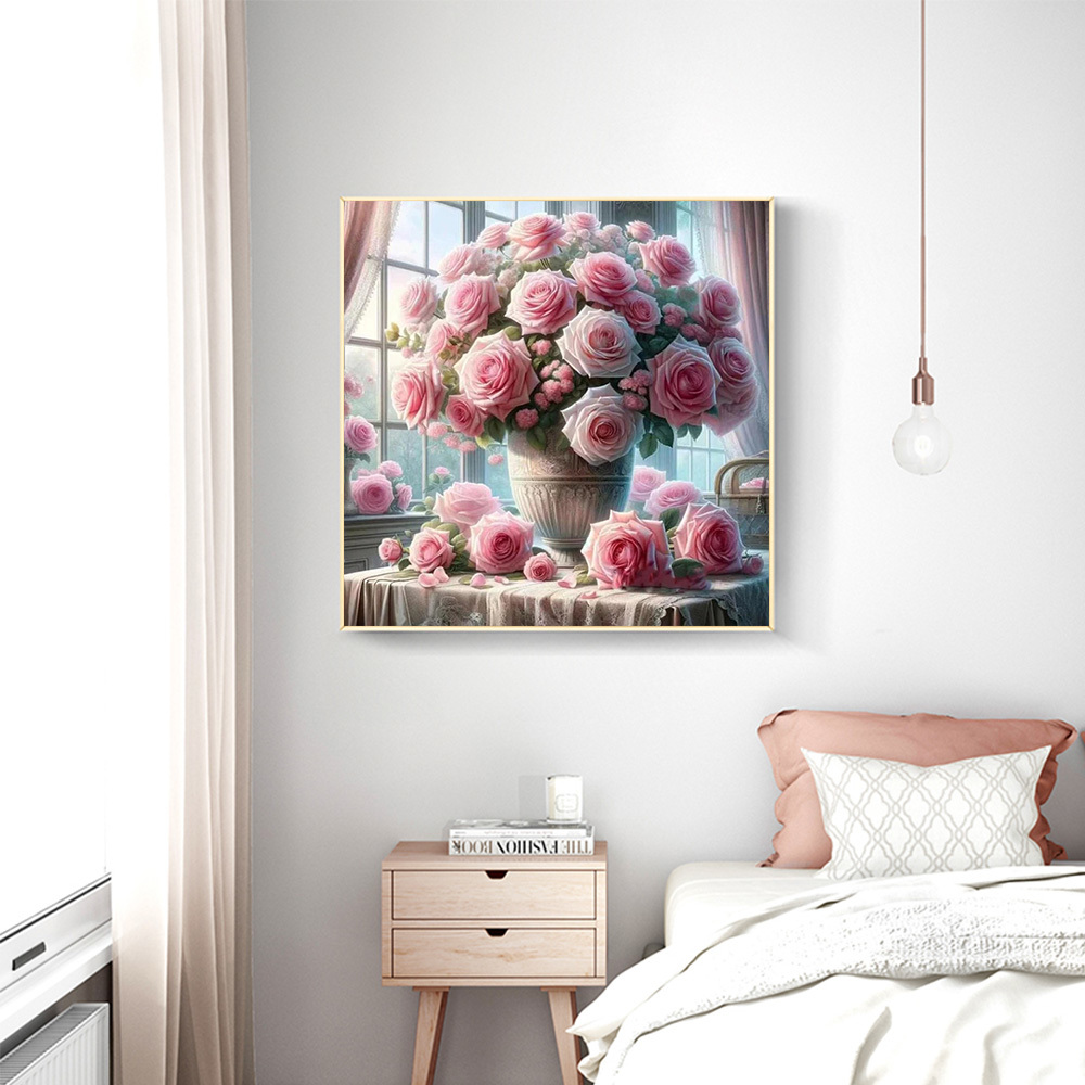 1PC frameless  5D Diy Diamond  - Embroidery Roses のレビューと価格
