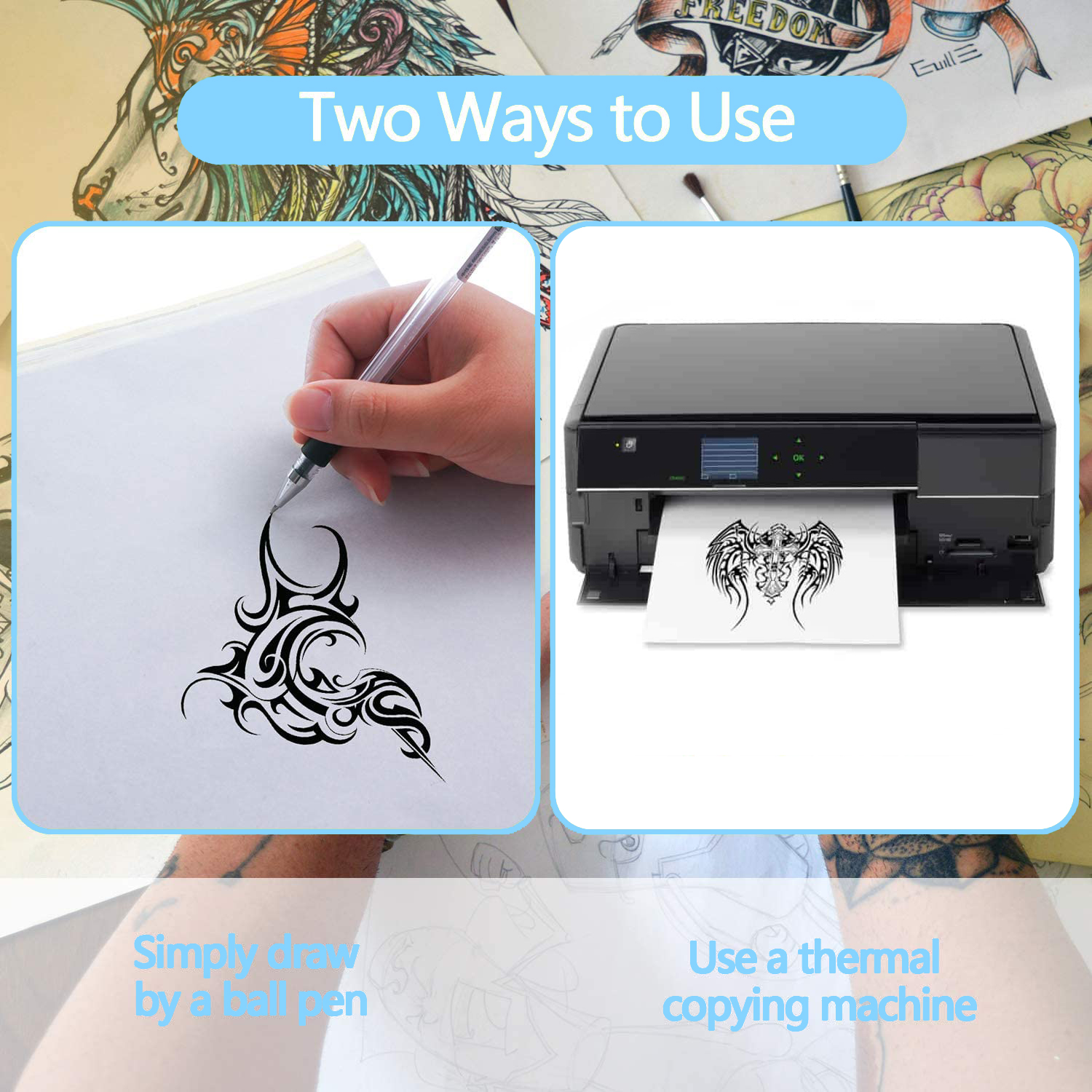 10/50/100Pcs Tattoo Transfer P - Transfer Paper Carbon のレビューと価格