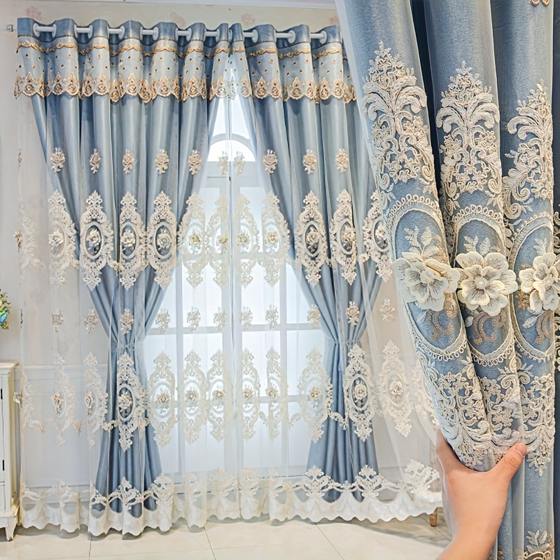 1pc Luxury Double-layer Europe - Embroidery Pattern のレビューと価格