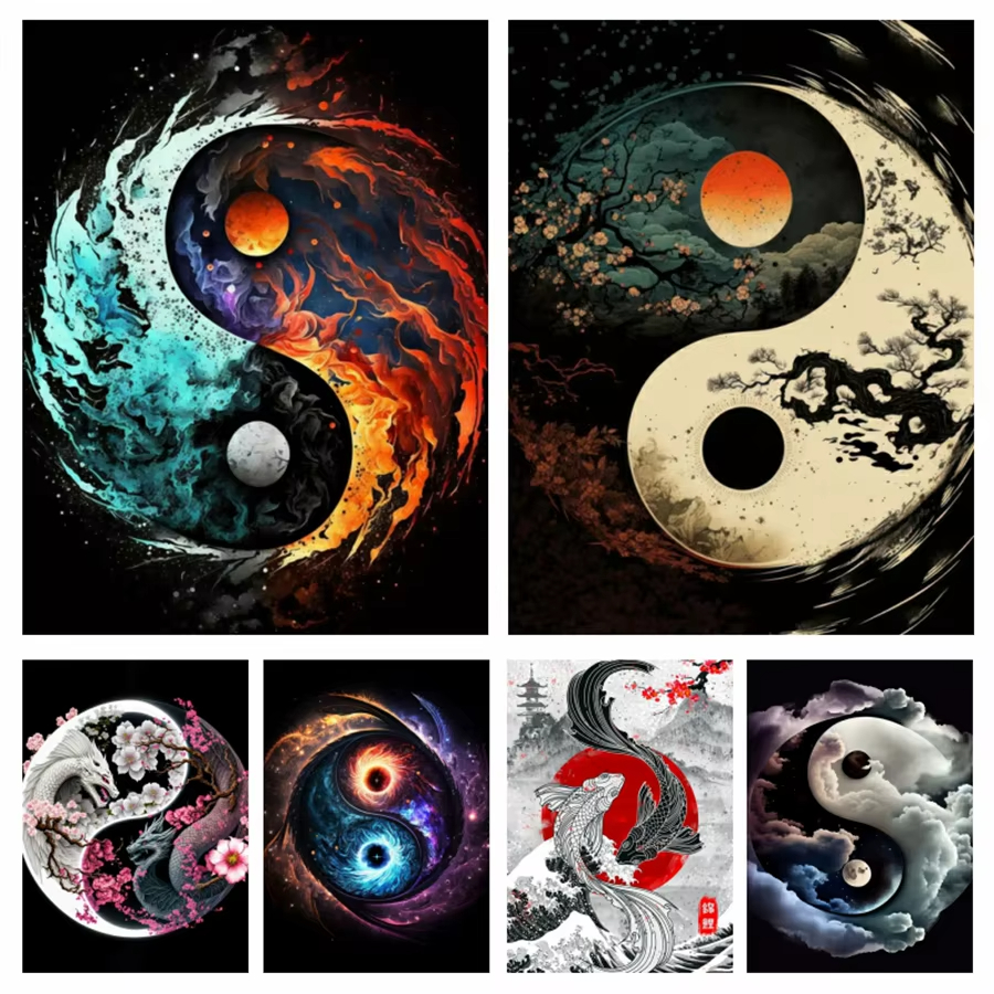 1PC frameless Yin Yang Tree 5D - Embroidery Pattern のレビューと価格