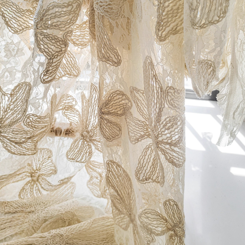 Cotton Thread Lace Jacquard Th - Embroidery Net Fabric のレビューと価格