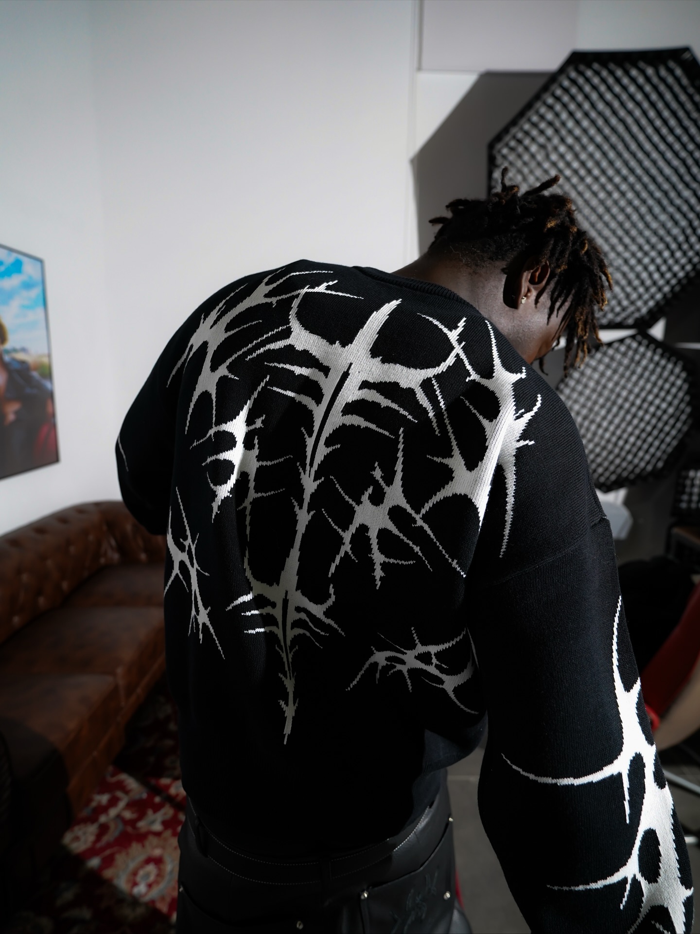 Women's Casual Punk Top Black  - Embroidery Fonts のレビューと価格