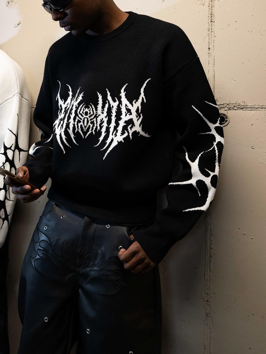 Women's Casual Punk Top Black  - Embroidery Fonts のレビューと価格