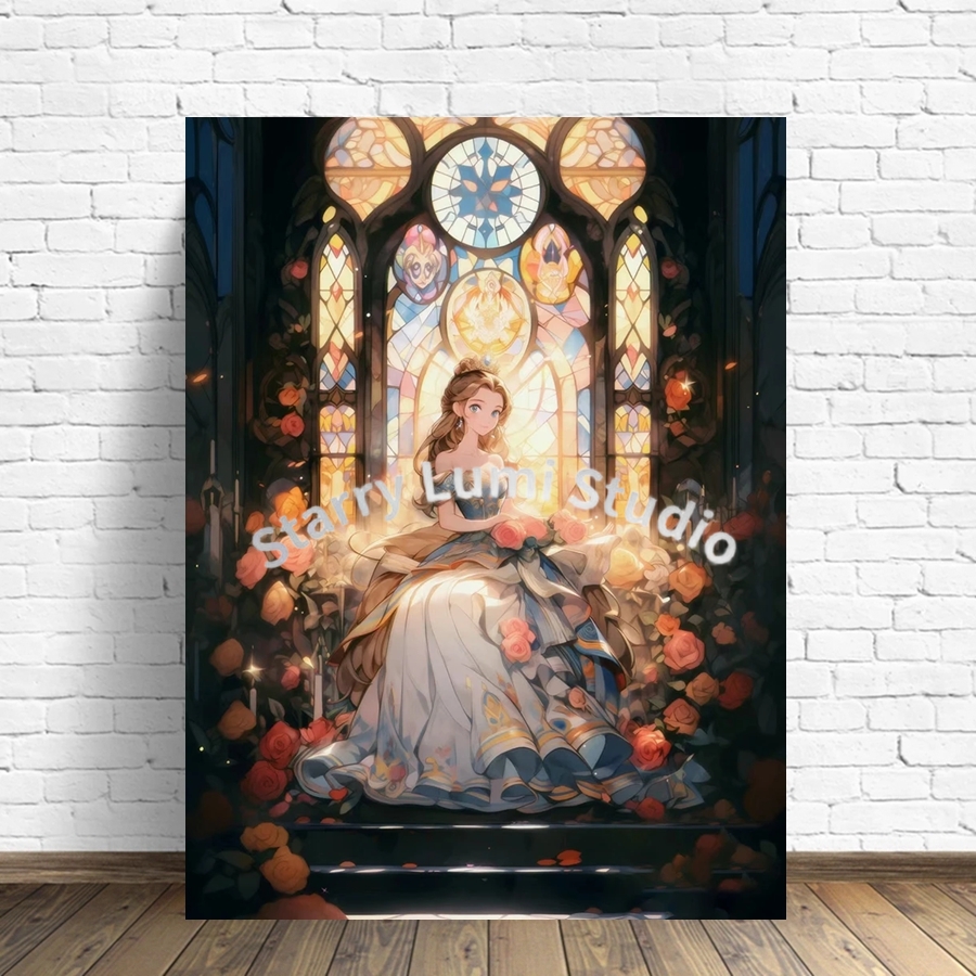 Cute Cinderella Castle 5D Full - Embroidery Roses のレビューと価格