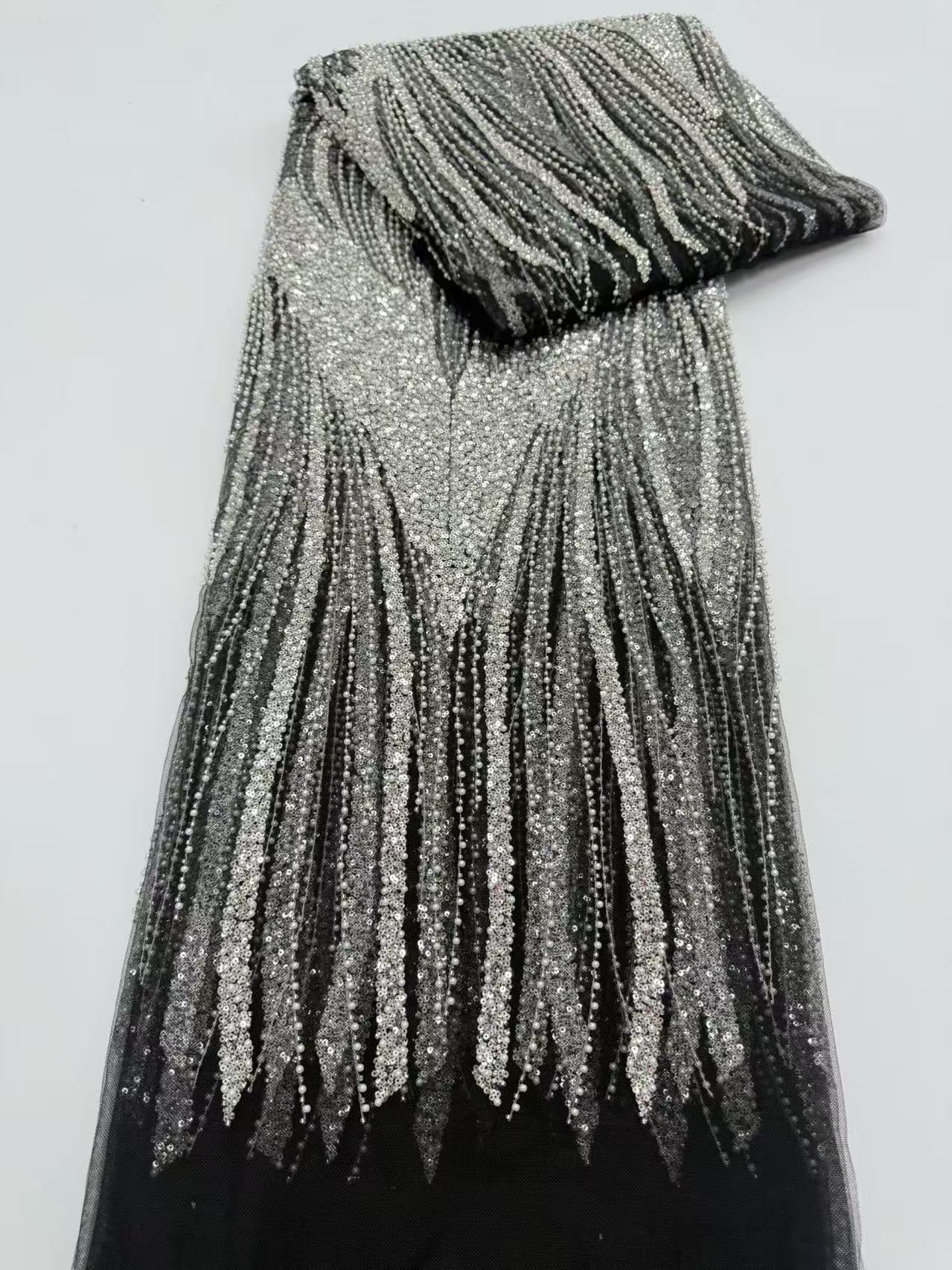 Luxury High Grade Shiny Sequin - Embroidery Net Fabric のレビューと価格