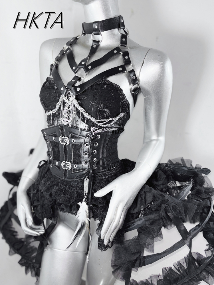 Dark Style Goth Metal Chain Wa - Embroidery Roses のレビューと価格