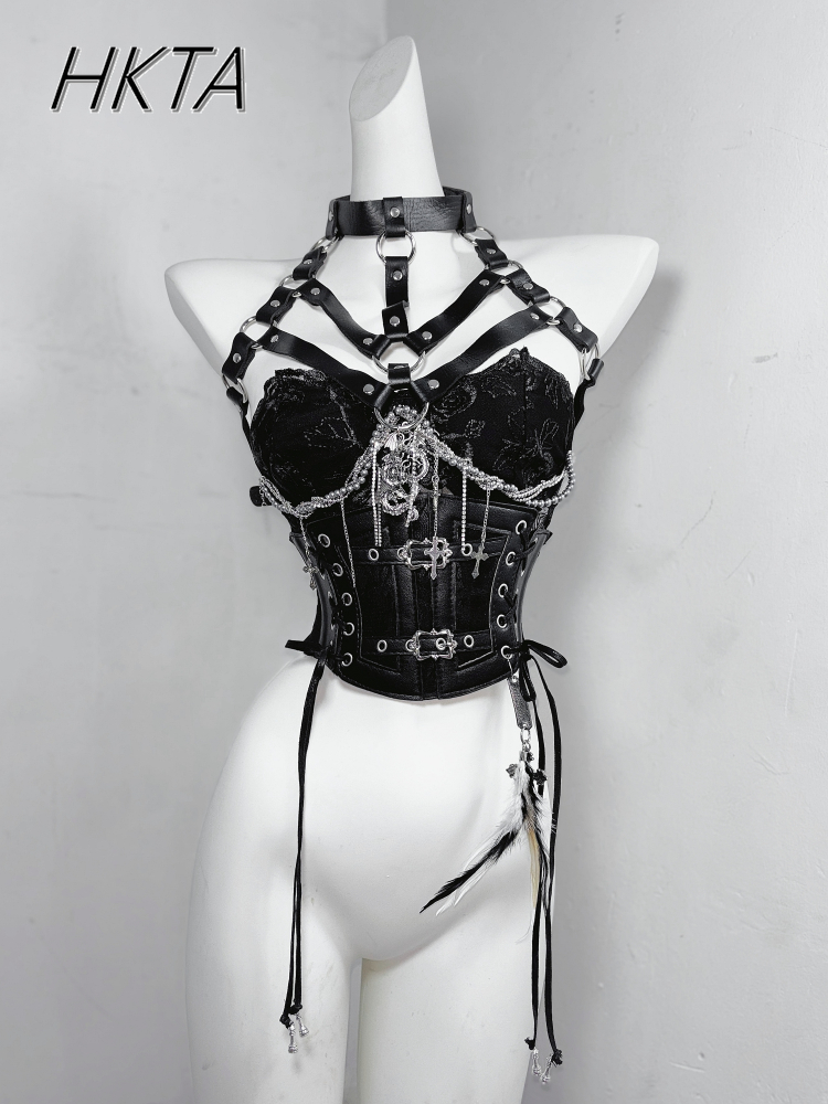 Dark Style Goth Metal Chain Wa - Embroidery Roses のレビューと価格