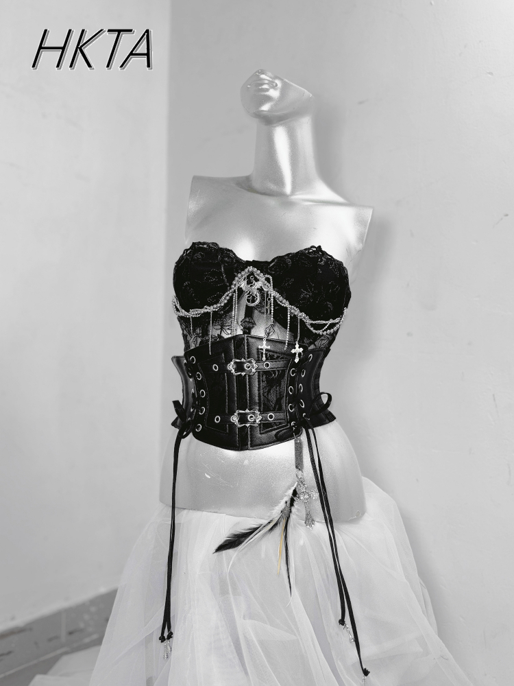 Dark Style Goth Metal Chain Wa - Embroidery Roses のレビューと価格