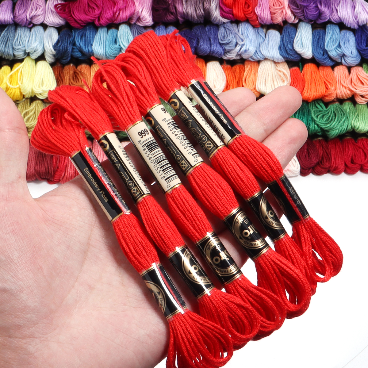 6Pcs/Lot Multicolor Polyester  - Embroidery Diy のレビューと価格