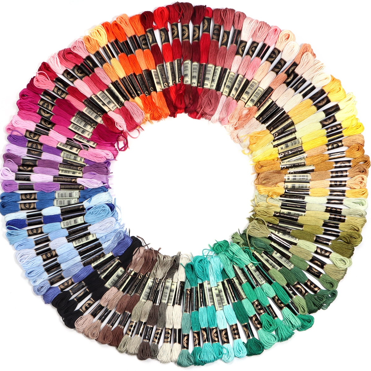 6Pcs/Lot Multicolor Polyester  - Embroidery Diy のレビューと価格