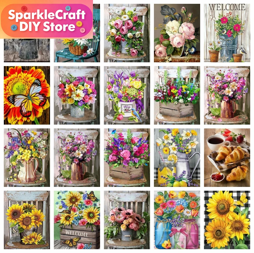 1pc frameless  Diamond Paintin - Embroidery Roses のレビューと価格
