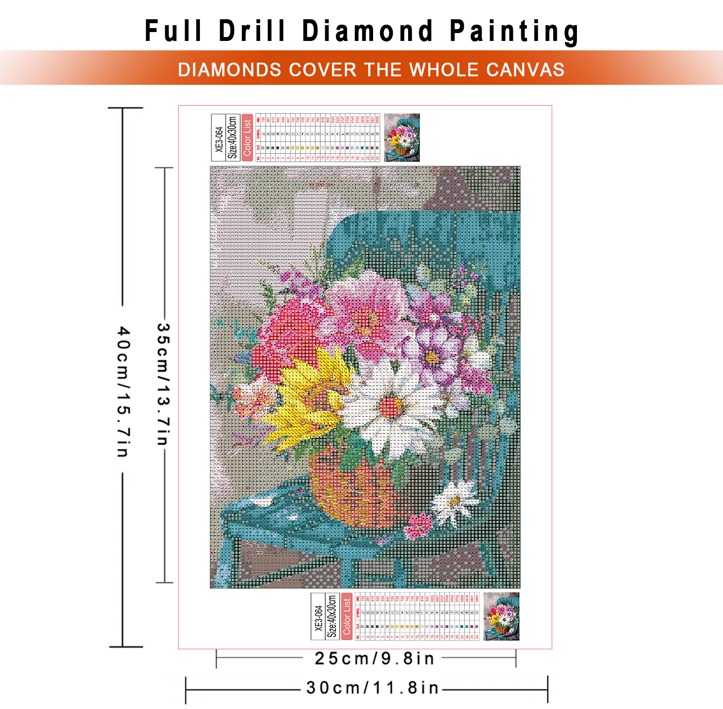 1pc frameless  Diamond Paintin - Embroidery Roses のレビューと価格