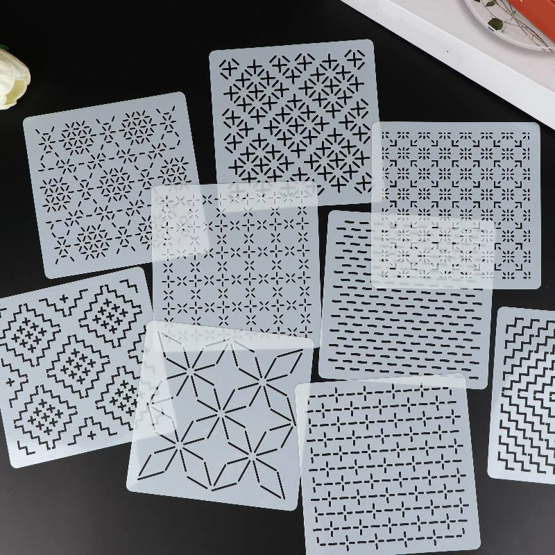 9/32Pcs Sashiko Embroidery Tem - Embroidery Diy のレビューと価格