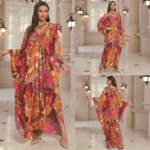 New 2025 Women's Cotton Beach  - Embroidery Kaftan のレビューと価格