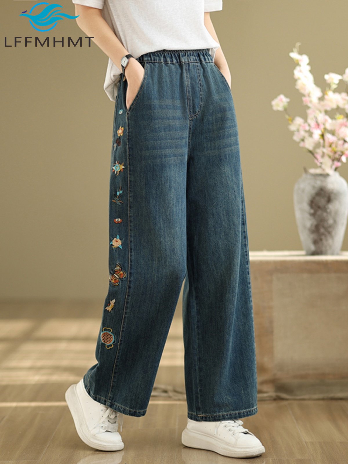 Flower Embroidery Women's Deni - Embroidery Unique Design のレビューと価格